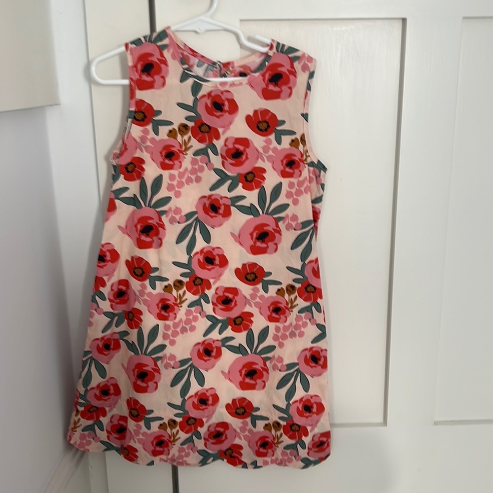 Petit peony girls shirt dress floral